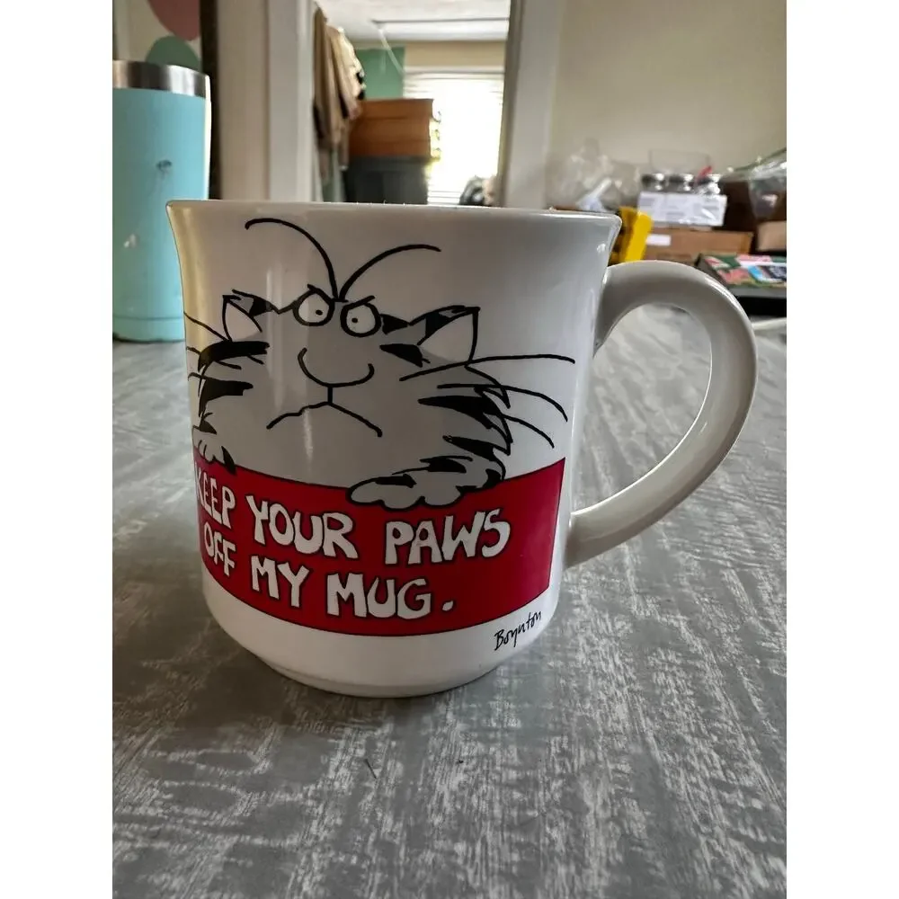 Vintage Boynton Cat Coffee Mug Angry Kitty Lover Cup